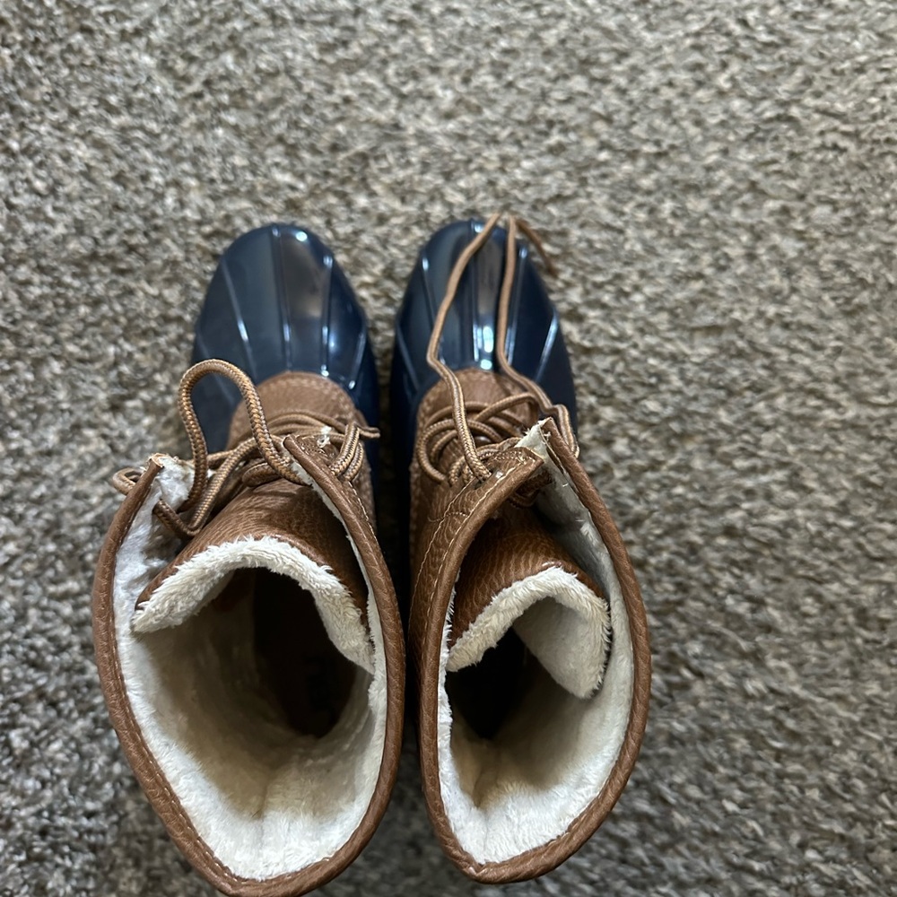 Women's Winter & Rain Boots - Brown and Blue